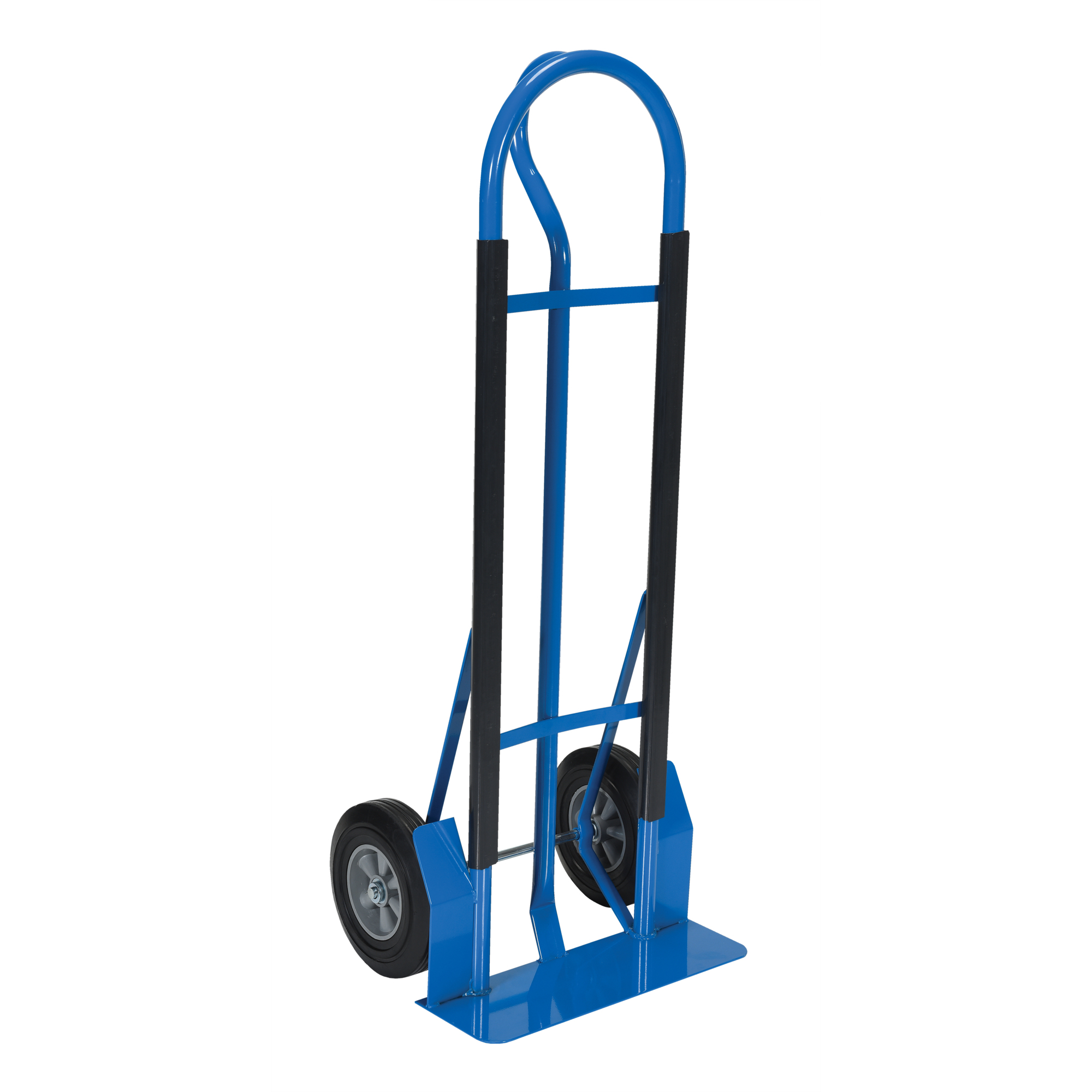 Vestil Steel P-Handle Hand Truck - 600-Lb. Capacity, 10in. x 2in. Hard-Rubber Wheels, Powder-Coat Finish, Model# SPHT-500S-HD-HR
